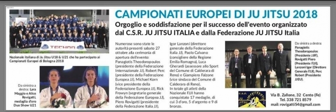 Campionati Europei Bologna - Federazione Ju Jitsu Italia